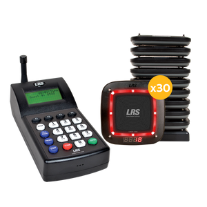 Guest Pager System Kit with 30 Pro Pagers and 7470 Transmitter by Long Range Systems