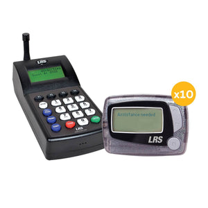 Staff Messaging Pager System Kit with 10 Alpha Pagers by Long Range Systems
