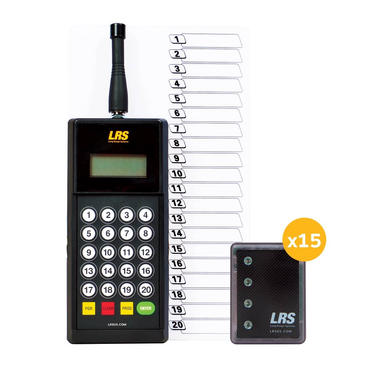 Staff Pager System Kit with 15 Pagers by Long Range Systems – PagerBeep.com